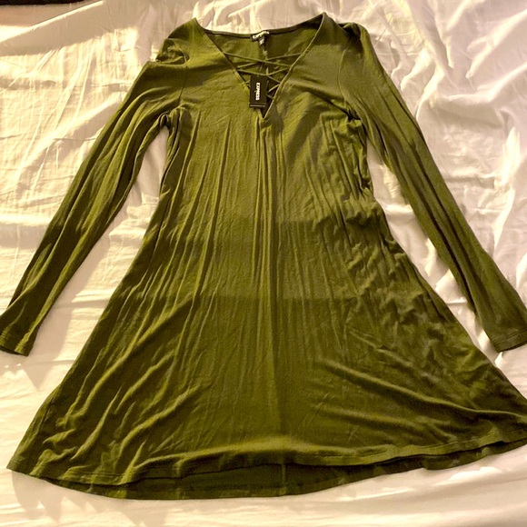 Express green dress size XS - Picture 1 of 2